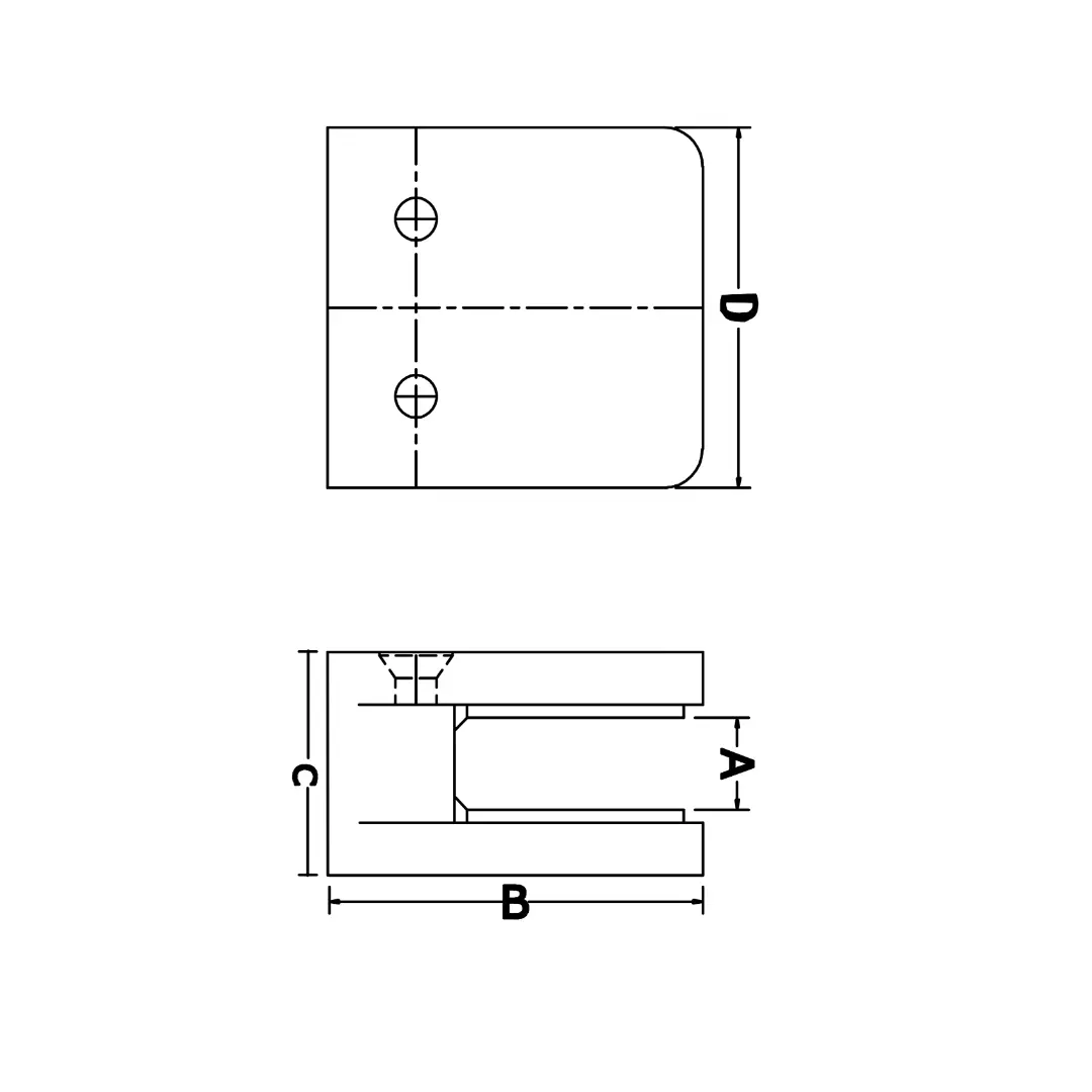 Images for Square Flat Glass Bracket