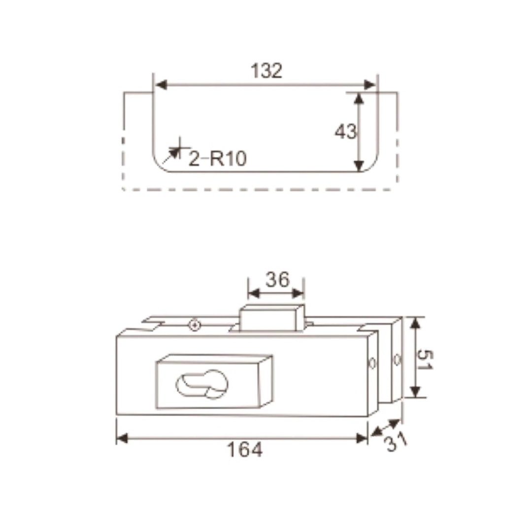 Images for HF-50S/CL Door Centre Lock Patch