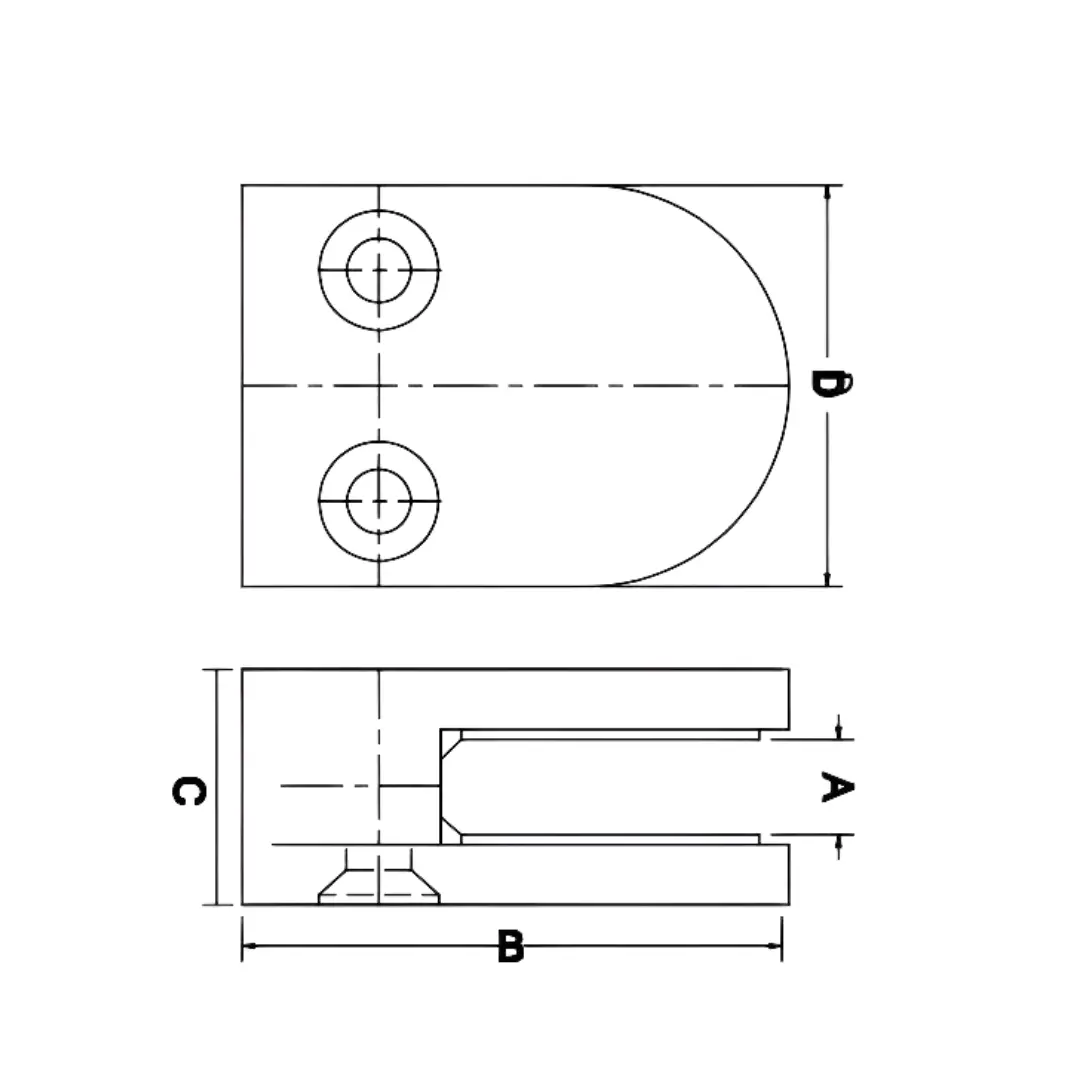 Images for D Type Glass Bracket
