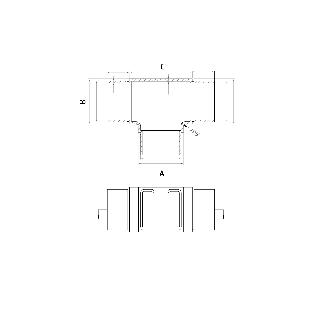 Images for Square Elbow 3 Way