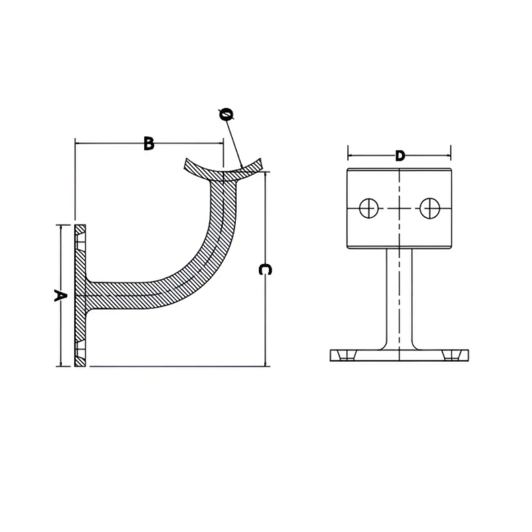 Images for Wall to Pipe Bracket Round
