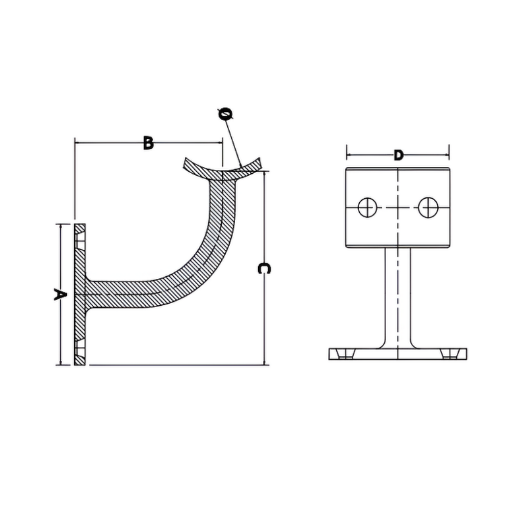 Images for Wall to Pipe Bracket Round
