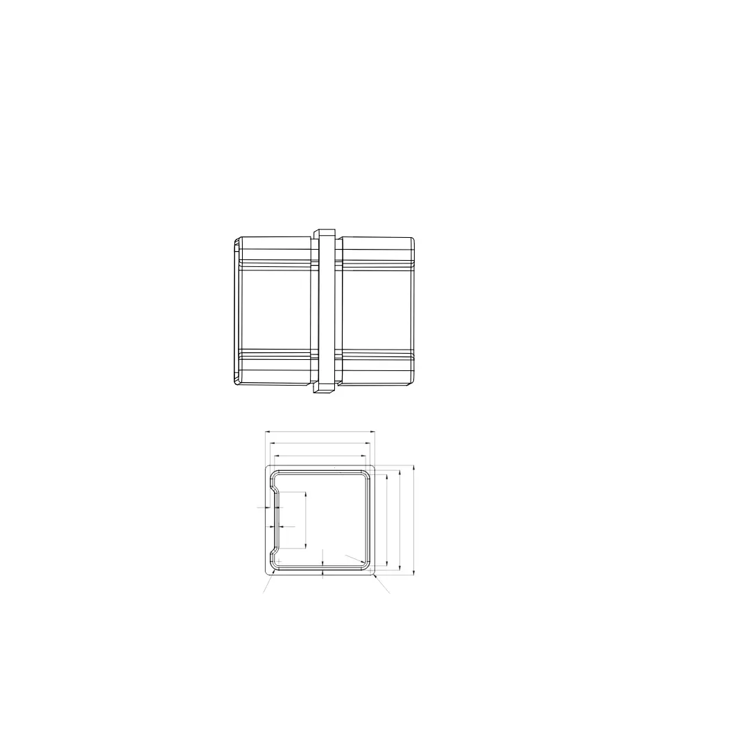Images for Square Tube Inline Connector