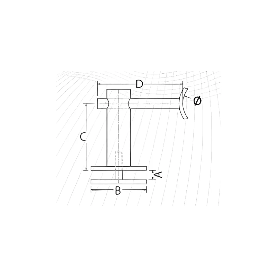 Images for Adjustable Pipe to Glass Bracket`